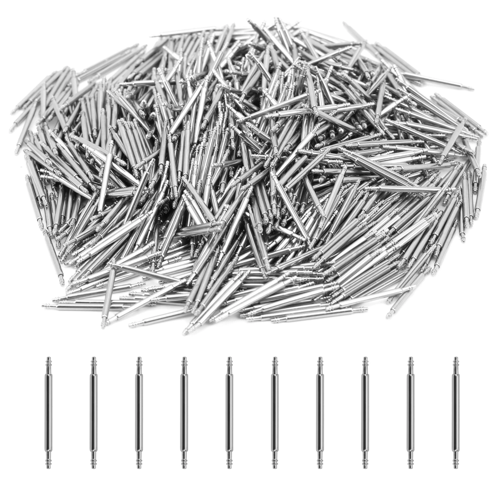 2000Pcs Spring Bars Strap Link Pins Stainless Steel Watch Band Repair Tools 18mm