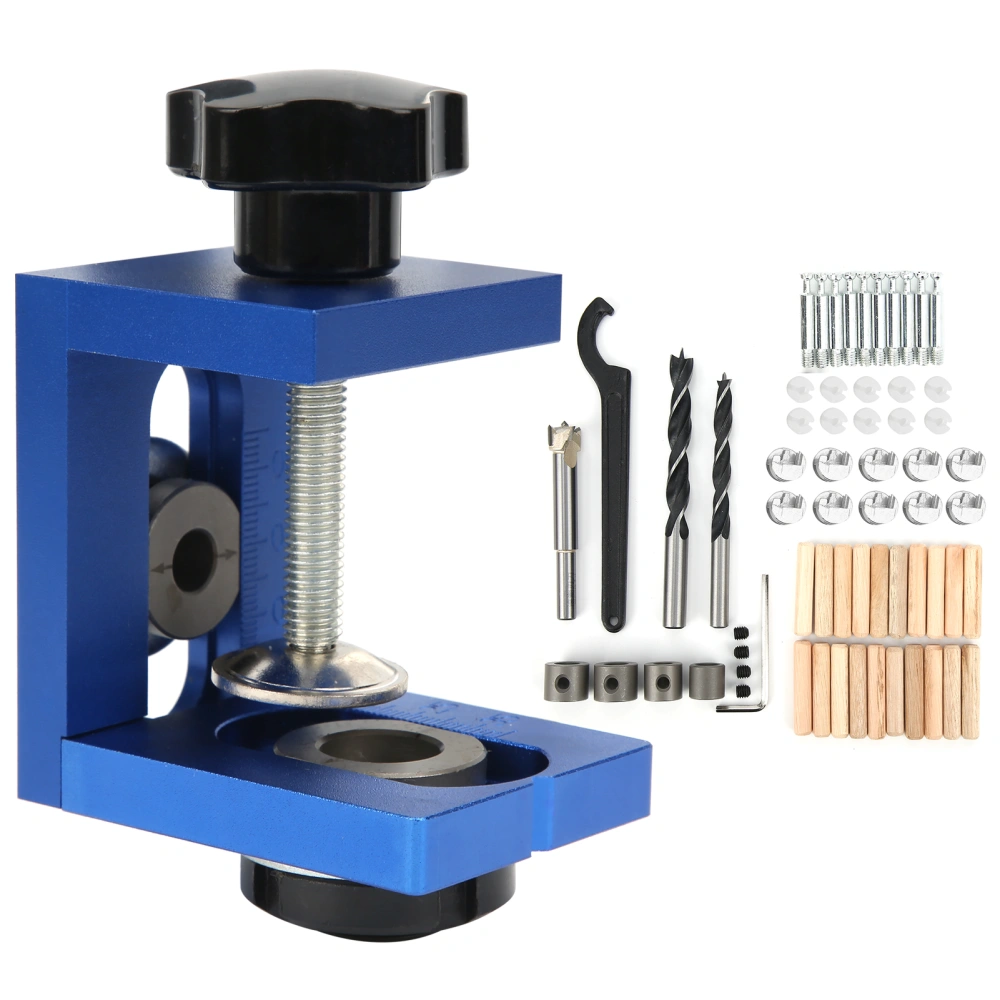 Doweling Jig Drilling Guide Kit Hole Opening Woodworking Locator Aluminum Alloy Adjustable