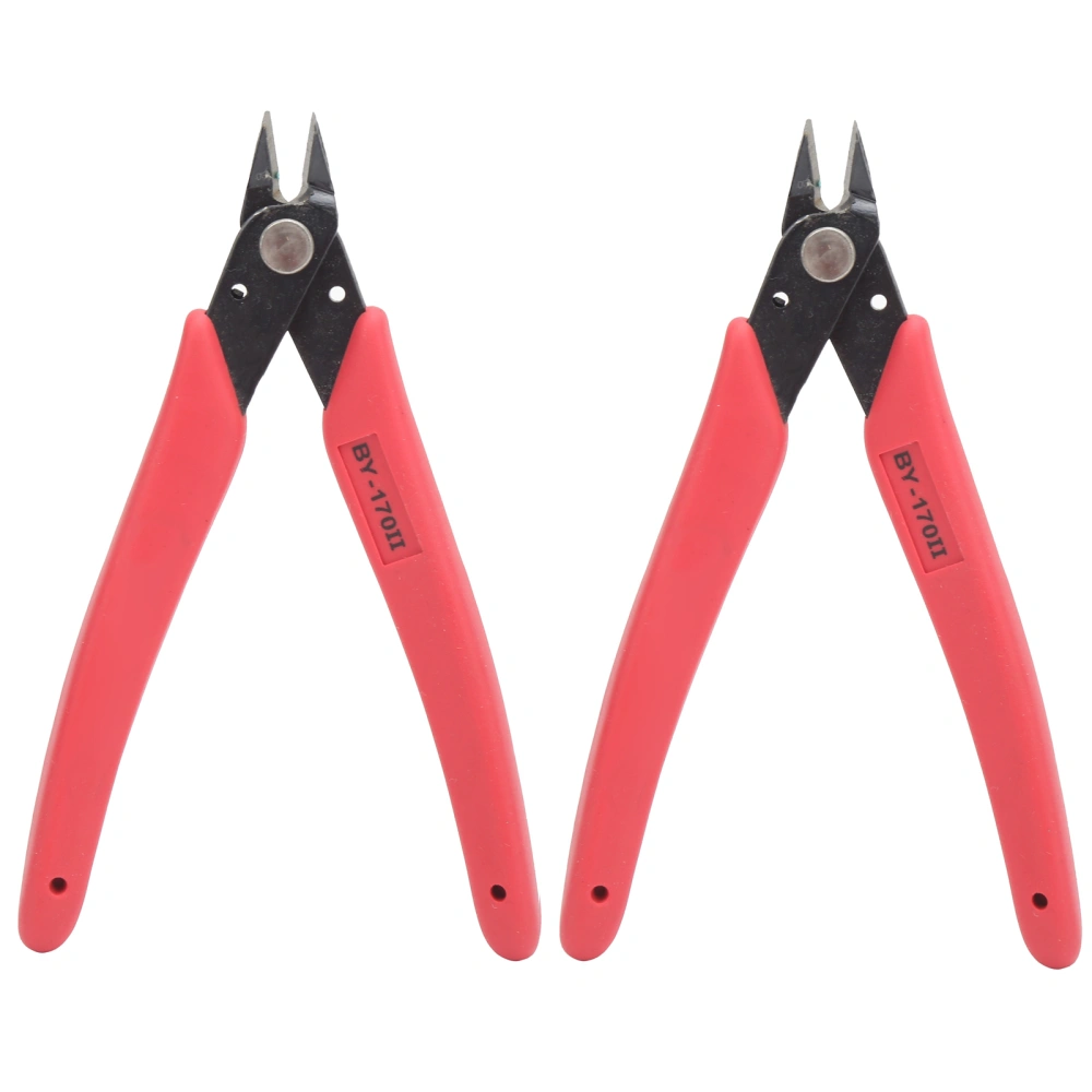 2Pcs Diagonal Pliers Wire Cable Side Cutting Snip Cutter Carbon Steel Stripping Tool