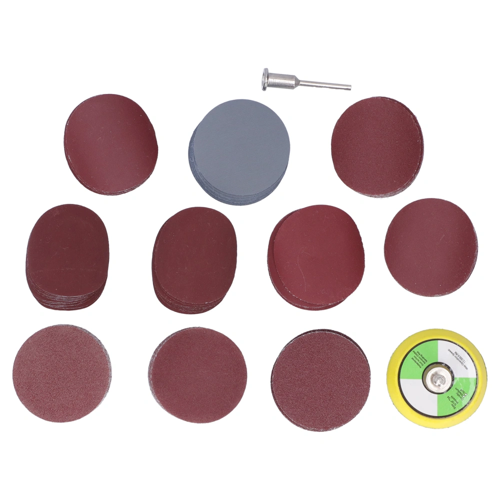 102Pcs 2in Sandpapers Set Polishing Discs with Extension Rod Electric Sander Accessories