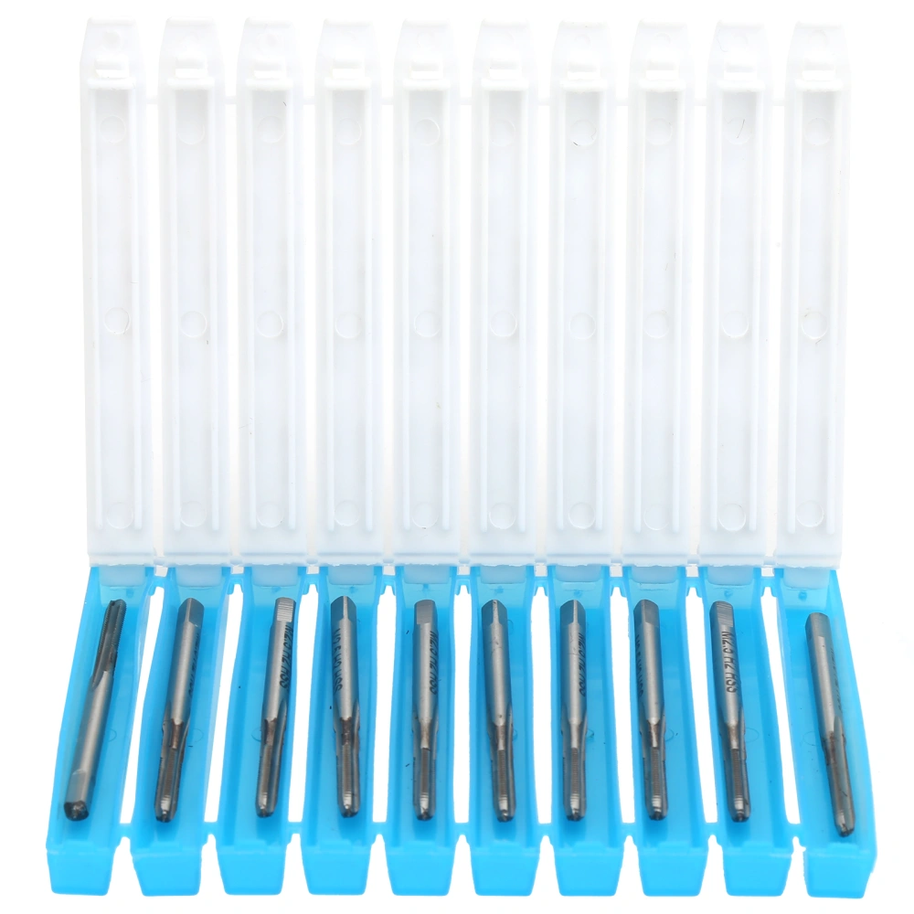 10pcs HSS Thread Tap High Hardness Machine Tapping Thread Drill Bits M2.5 x 0.45 H2