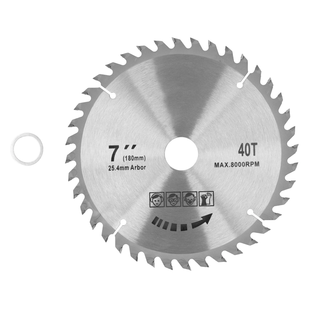 7x40T 180mm Saw Blade Cemented Carbide Circular Cutting Disc Woodworking Accessory