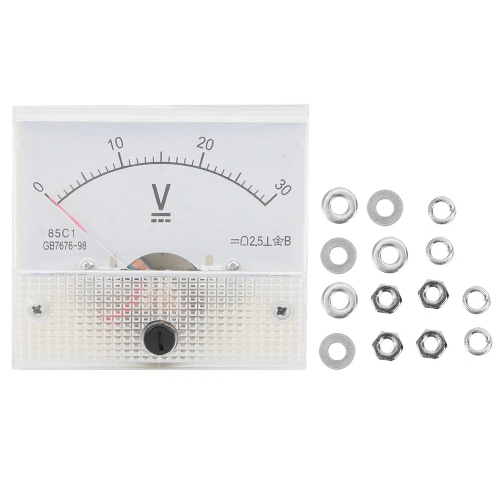 Pointer DC Voltmeter Panel Volt Voltage Meter Measuring Instrument 85C1 DC 0~30V