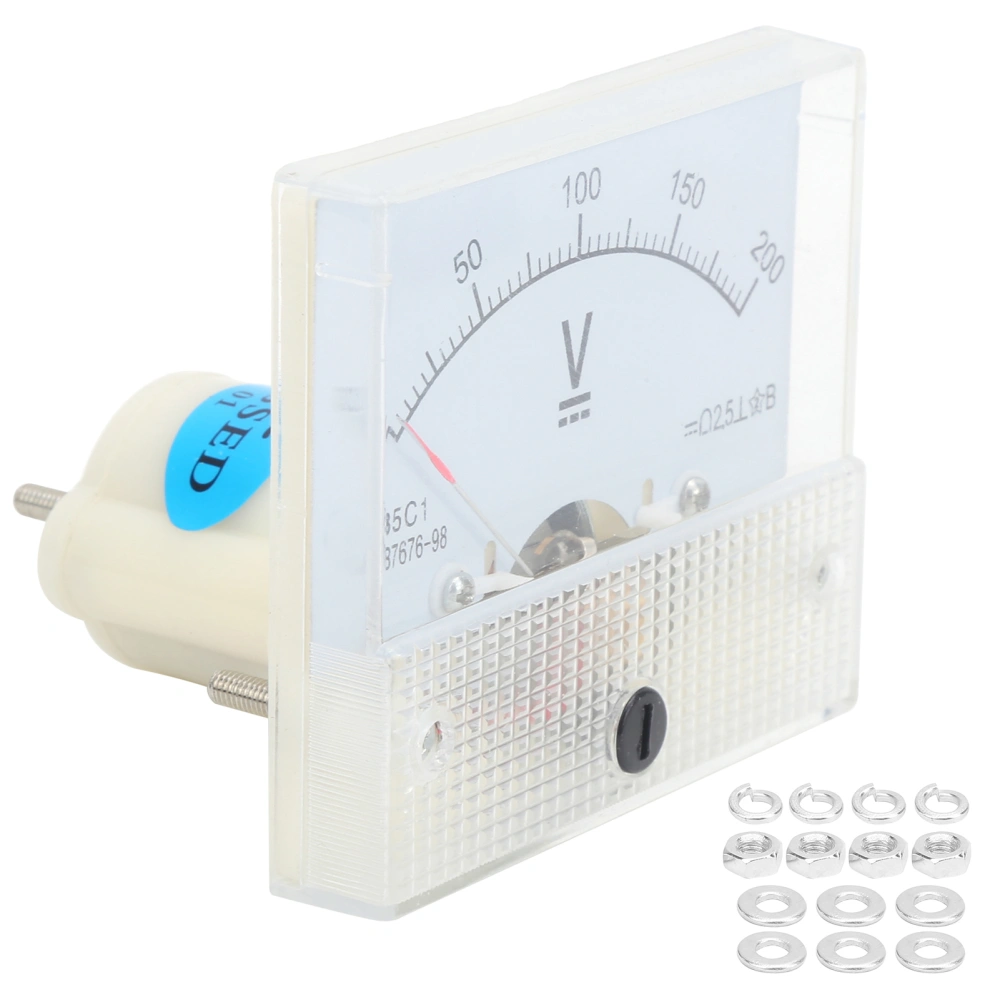 Pointer DC Voltmeter Panel Volt Voltage Meter Measuring Instrument 85C1 DC 0~200V