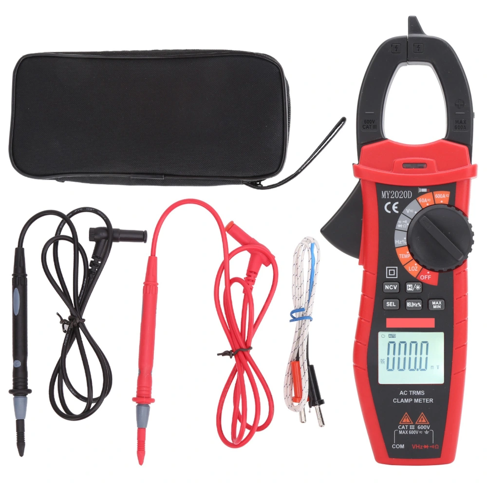 Digital Clamp Multimeter Handheld LCD Display DC AC Current Tester Meter MY2020D