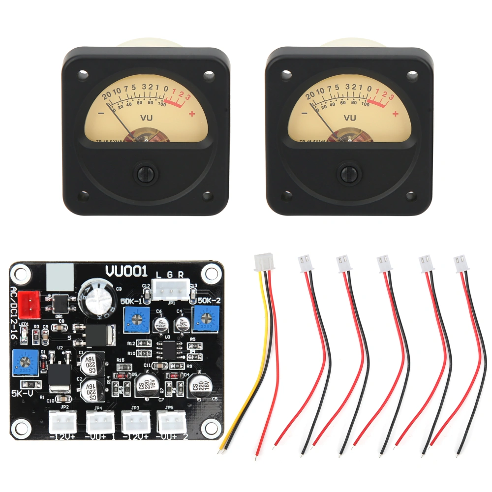 TS-DB45-Q 2Pcs Power Amplifier DB Meter Backlight Audio Level Tester with Driver Board