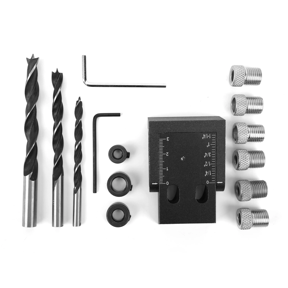 15Pcs Woodworking Oblique Hole Locator Black Wood Board Connection Installation Tool 15°