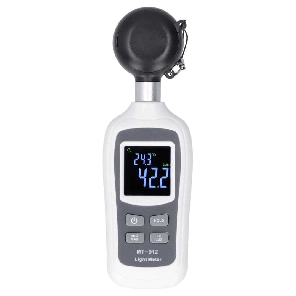 MT‑912 Handheld Digital Light Meter LCD Mini Luxmeter Luminometer Photometer 0~200K Lx