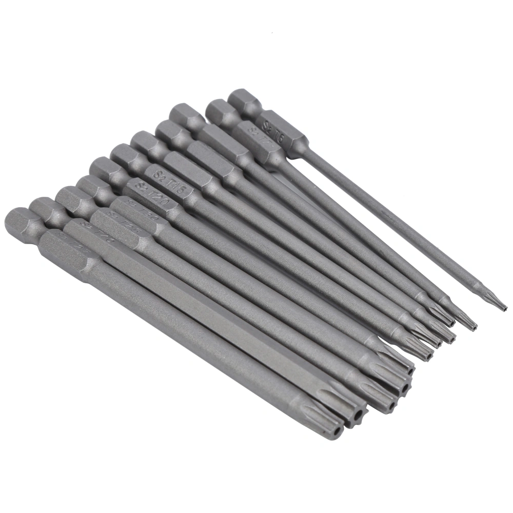 11Pcs Screwdriver Bits Set Hollow Pentalobe Type for Electric Drill Accessories 75mm