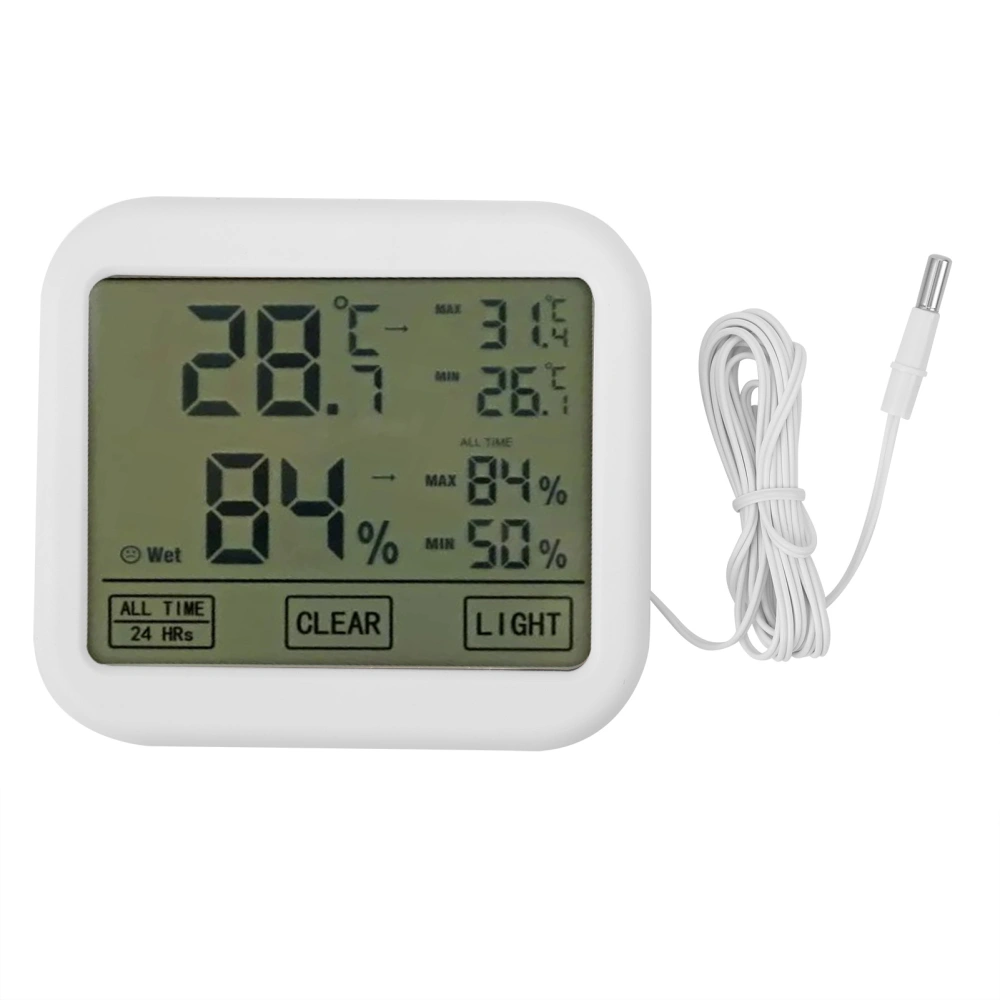 OWE034 4in Digital LCD Thermohygrometer Touch Screen Temperature Humidity Meter Monitor