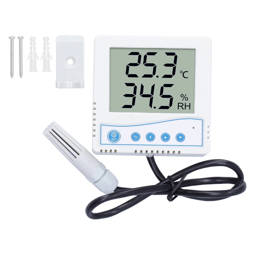 Temperature and Humidity Transmitter Electronic Sensor High Accuracy LCD Screen with ProbeAnalog