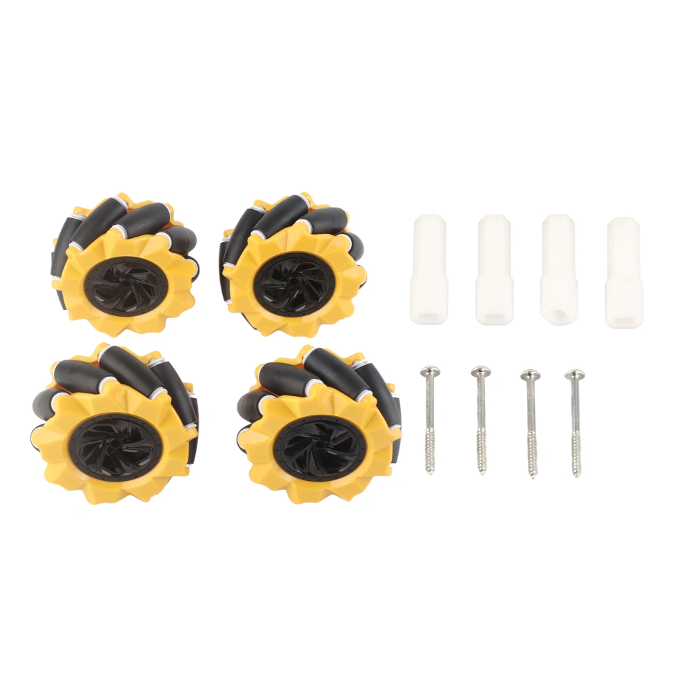 Mecanum Wheel Omni Directional Smart Robot Car Parts Accessories DIY Toy Components 80mm(2 Pairs )