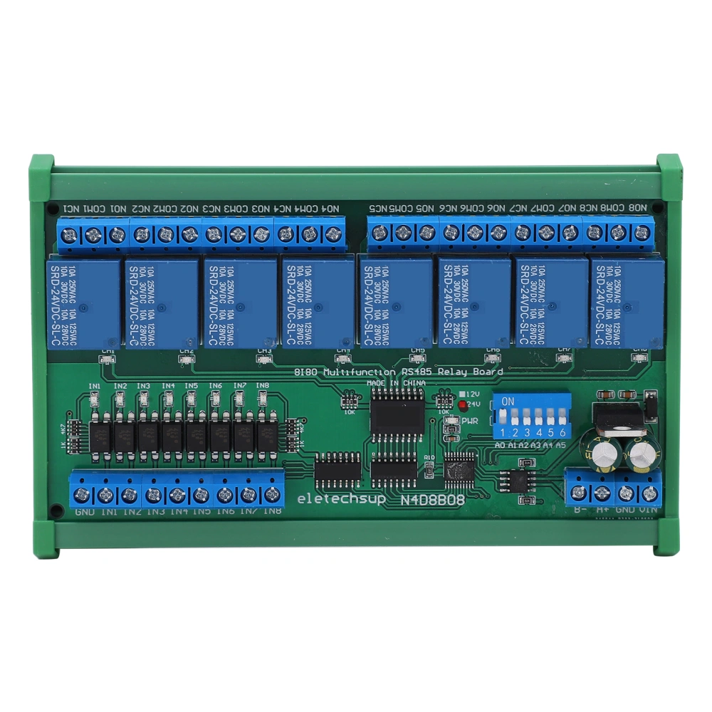 Relay Board 8 Input 8 Output PLC Expansion Module Industrial Supplies DIN35 24V N4D8B08‑R