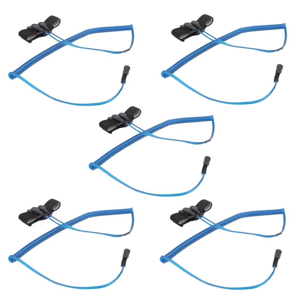 5Pcs Anti Static Wrist Strap 2‑Circuit Electrostatic Bracelet Industrial Control Components