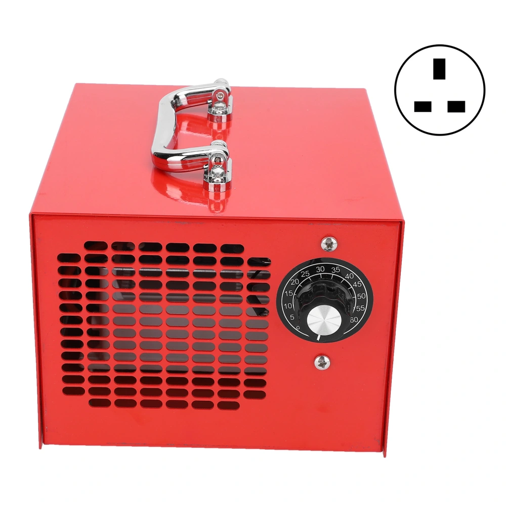 Ozone Generator Machine Portable Air Purifier Cleaner Powerful Version Red with TimerUK Plug 220V 5g/h