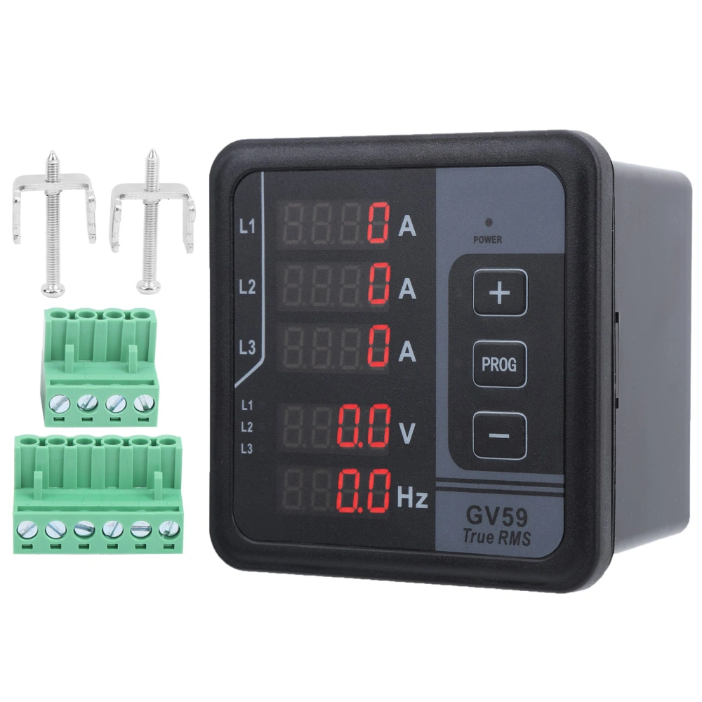 Digital MultiFunctional Meter GV59 Current and Voltage Gauge DC 165265V Monitoring Instrument