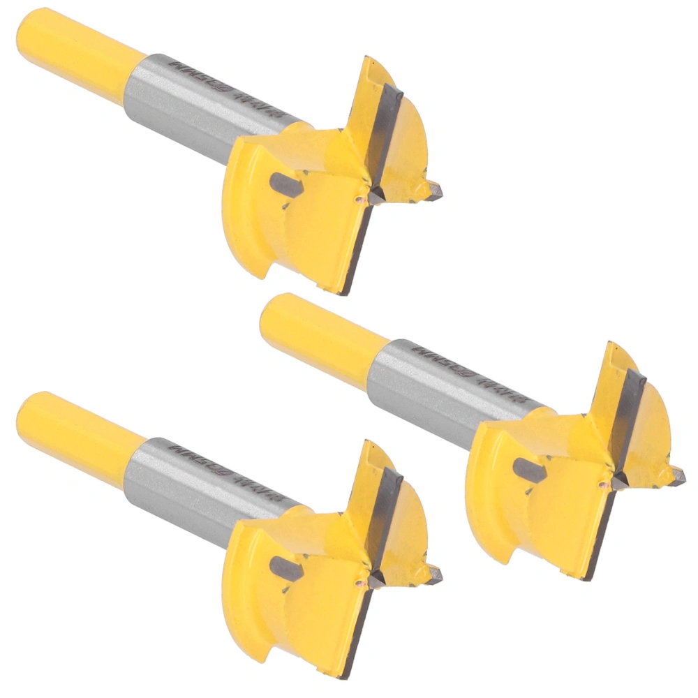 3pcs 35mm Spotting Drill Bit Hinge Open Hole Lengthened Stainless Steel Woodworking Cutter