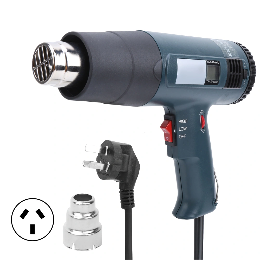 Electronic Hot Air Gun Adjustable Plastic Temperature Industrial Tool GJ-9A20LCD 2000W