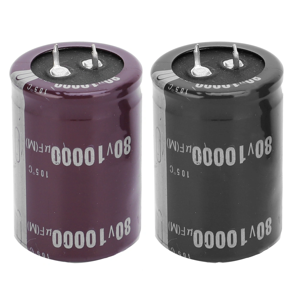 2Pcs Aluminium Electrolytic Capacitor 10000μF 60V 105℃ for Amplifier Sound Equipment LED Light 35x50mm