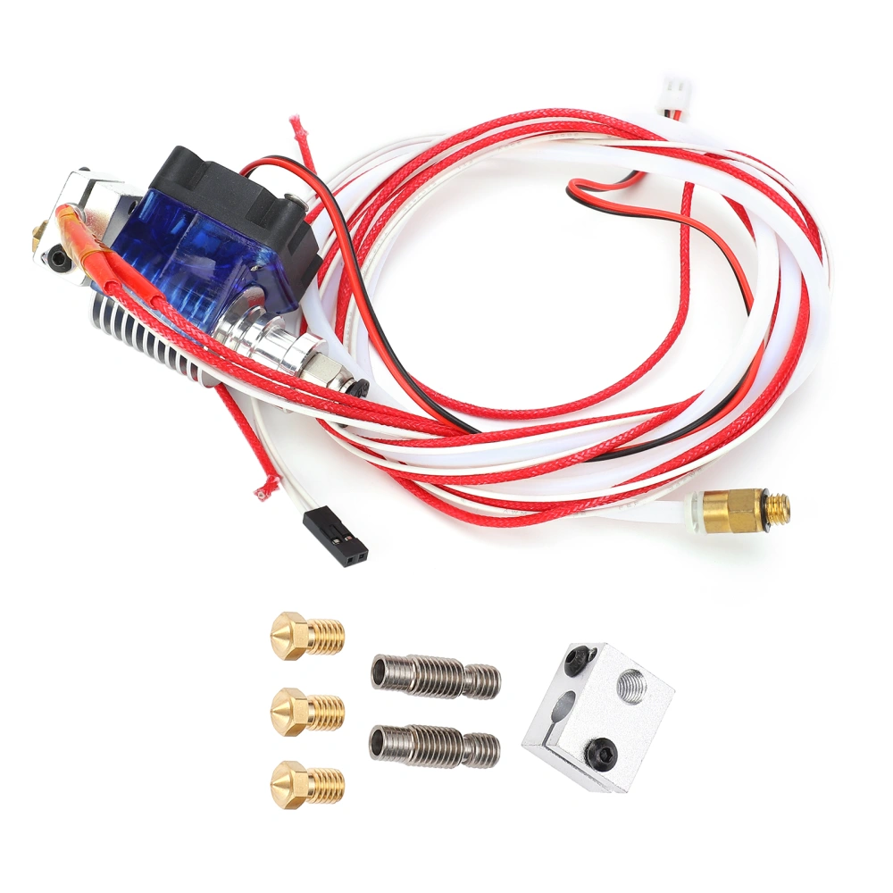 3D Printer Part Hotend Kit Extruder Remote Terminal Set 1.75mm/0.07in 0.4mm/0.02in for V6