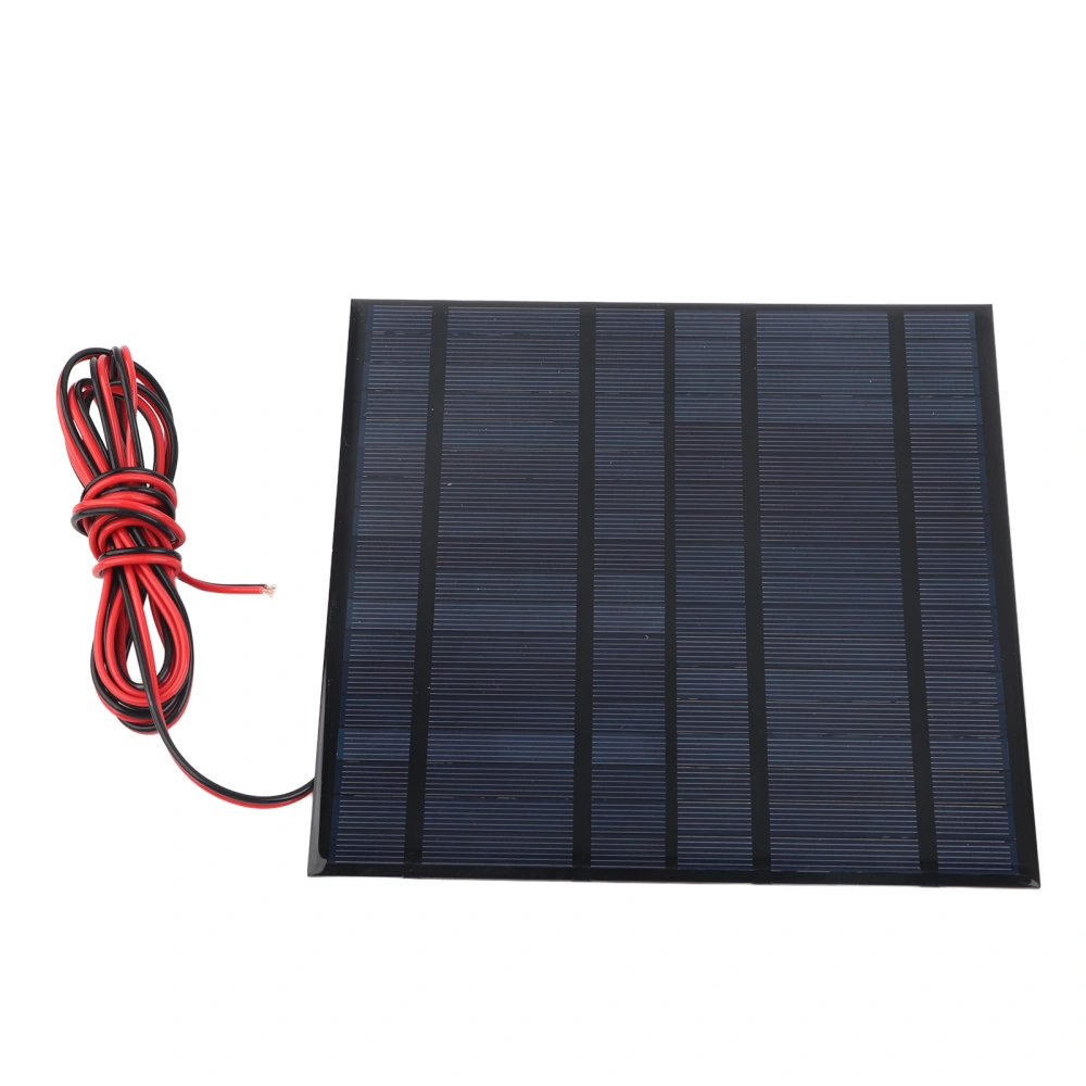 Solar Power Epoxy Module Board Polysilicon DC18V 4.5W Tool Supplies with 2meter Red Black Wire