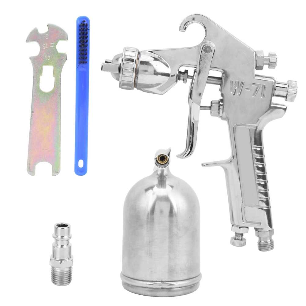 Spray Gun Set Upper Pot Gravity Feed Paint 1.5mm Fluid Tip Hardware Pneumatic Tools W-71European Style