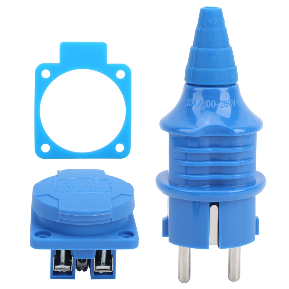 AC220V 16A Plug French Power Socket Waterproof Industrial Plug Connector