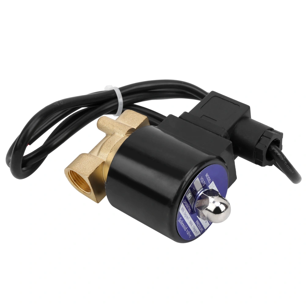 G3/8in Solenoid Brass Valve Electric Normally Closed Direct Action for Air Water Oil 2A‑040‑10DC24V