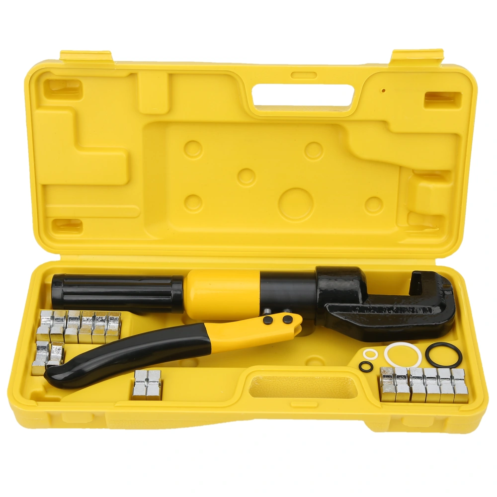 Hydraulic Pliers 6 Tons Integral Portable Pressure Crimping Tool with 16pcs Molds YQK-70