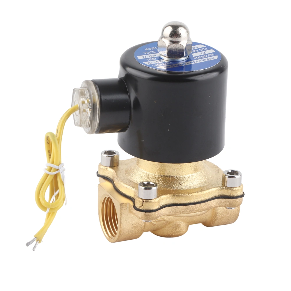 G1/2 Inch Brass Solenoid Valve Water Pressure Normal Closed Direct Acting 2W‑160‑15AC110V