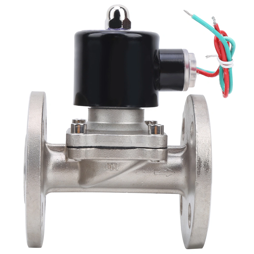 Solenoid Valve Stainless Steel Flange Connection NBR NC Direct Acting 1/2in (2W-160-15BF)(AC380V )