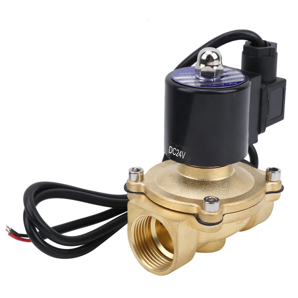 G1in Brass Solenoid Valve Electric Normally Closed Direct Action Industrial Tool 2A‑250‑25DC24V