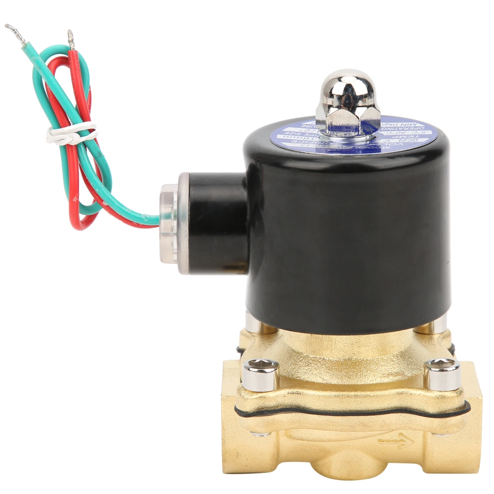 G1/2 Inch Brass Solenoid Valve Water Pressure Normal Closed Direct Acting 2W‑160‑15DC24V