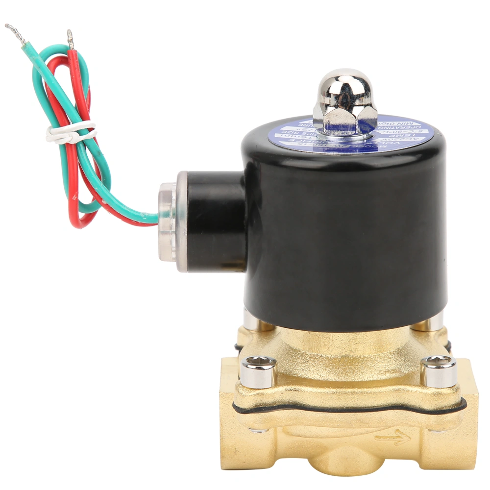 G1/2 Inch Brass Solenoid Valve Water Pressure Normal Closed Direct Acting 2W‑160‑15AC220V