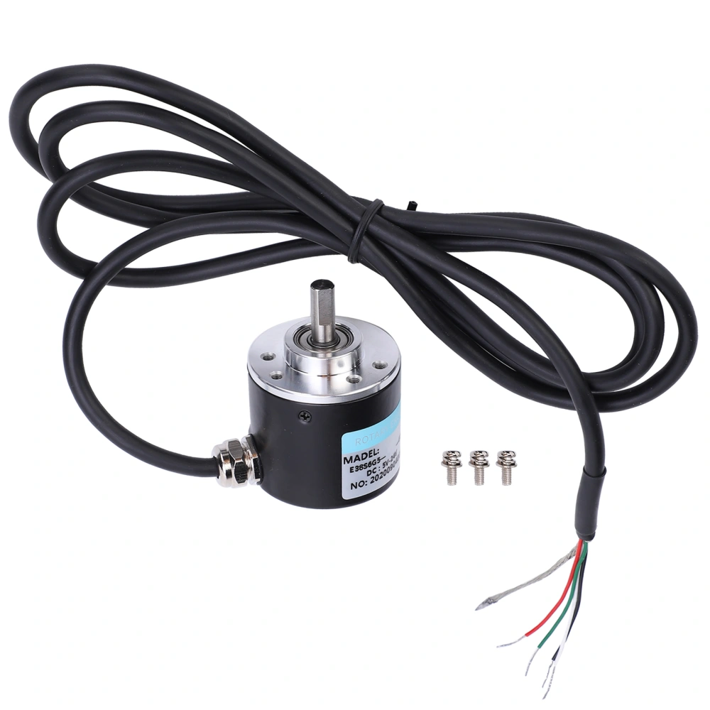 Encoder 5‑24V DC AB 2 Phase Incremental Rotary Solid Shaft Encoder for Office Automation Engineering1024B