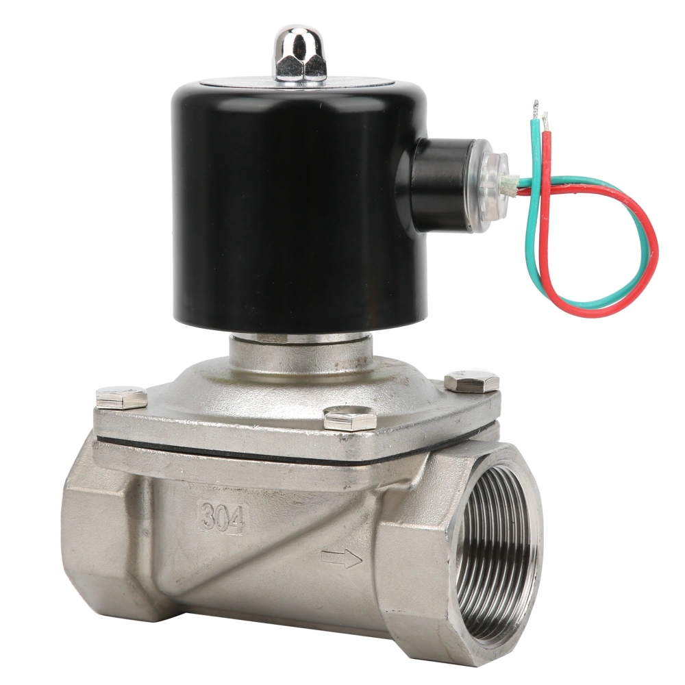 Solenoid Valve NC Stainless Steel Direct Acting 2W‑400‑40B Female Thread G1 1/2inAC24V