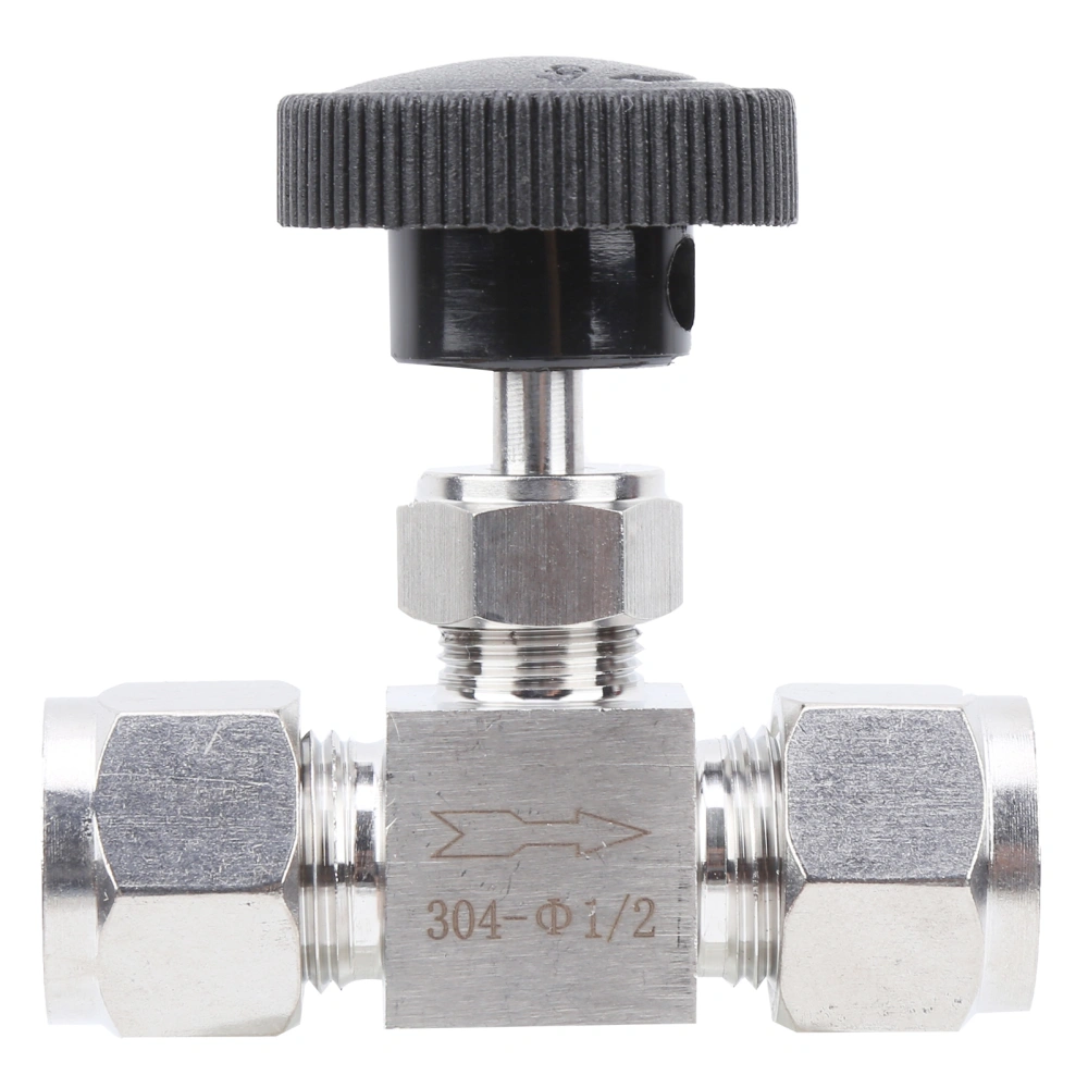 304 Stainless Steel Valve 2‑Way High Pressure Needle Flow Control for Water Gas LiquidФ1/2