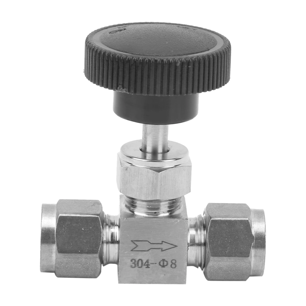 304 Stainless Steel Valve 2‑Way High Pressure Needle Flow Control for Water Gas Oil LiquidФ8