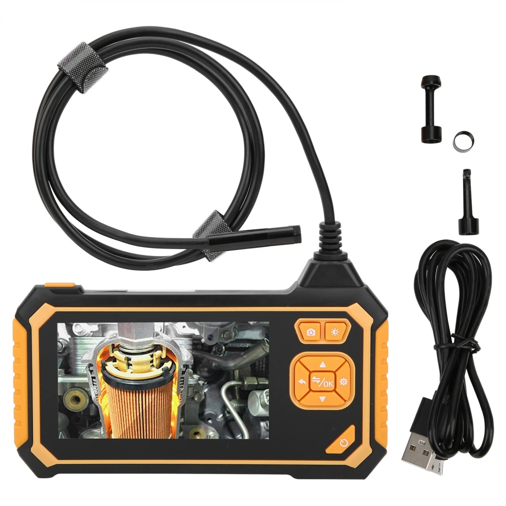 8mm Waterproof Dual Lens Industrial Digital Endoscope with 4.3in 1080P LCD Display 8 LED Lights