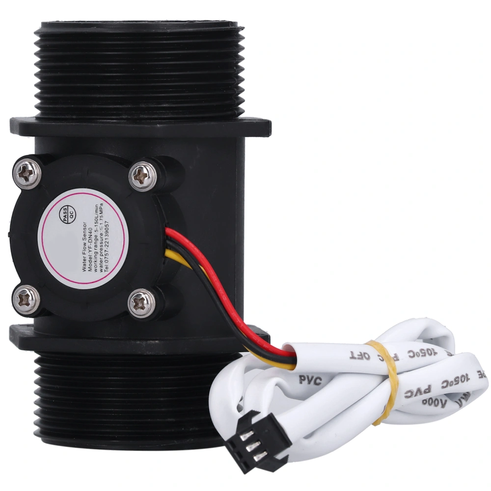 Water Flow Sensor for Swimming Pool Hall Turbine Flowmeter 47mm YF‑DN40 DC 3.5‑24V