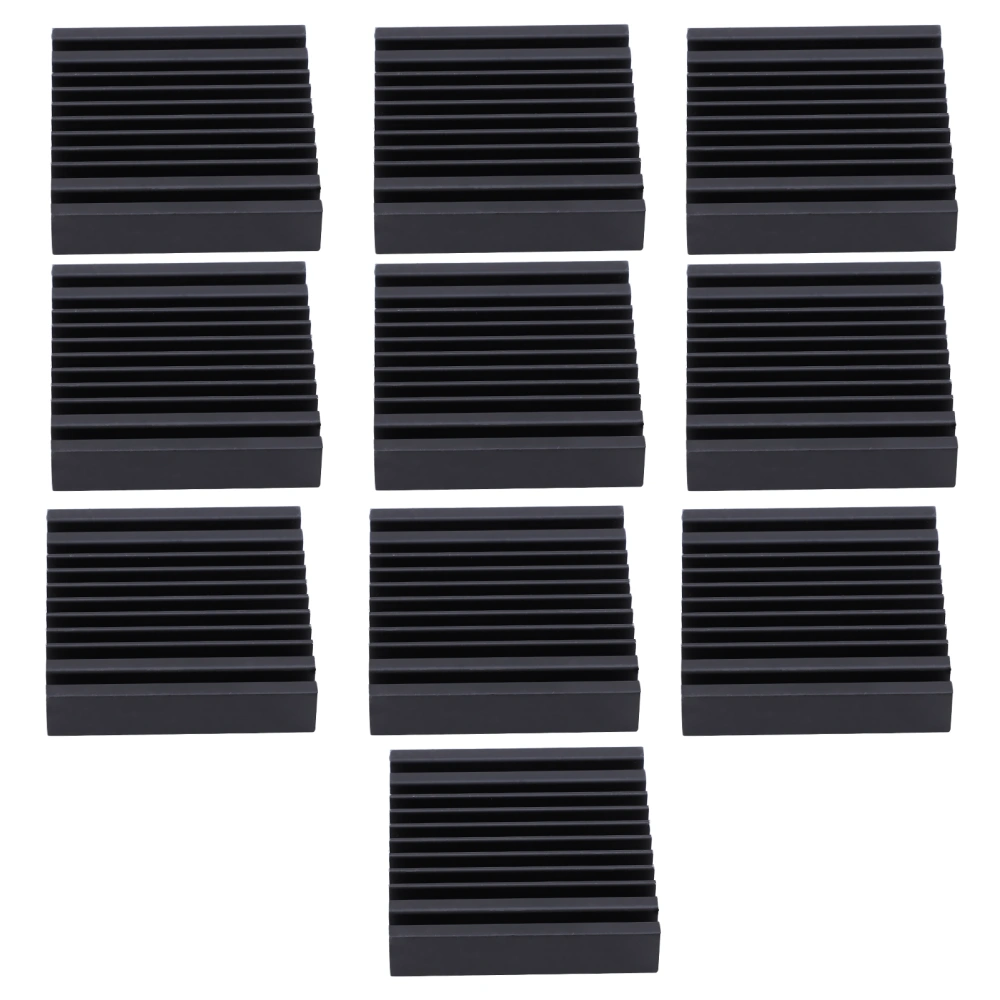 10pcs Aluminum Heat Sink Cooling Fin for Printed Circuit Board Black 40 x 9 x 40mm