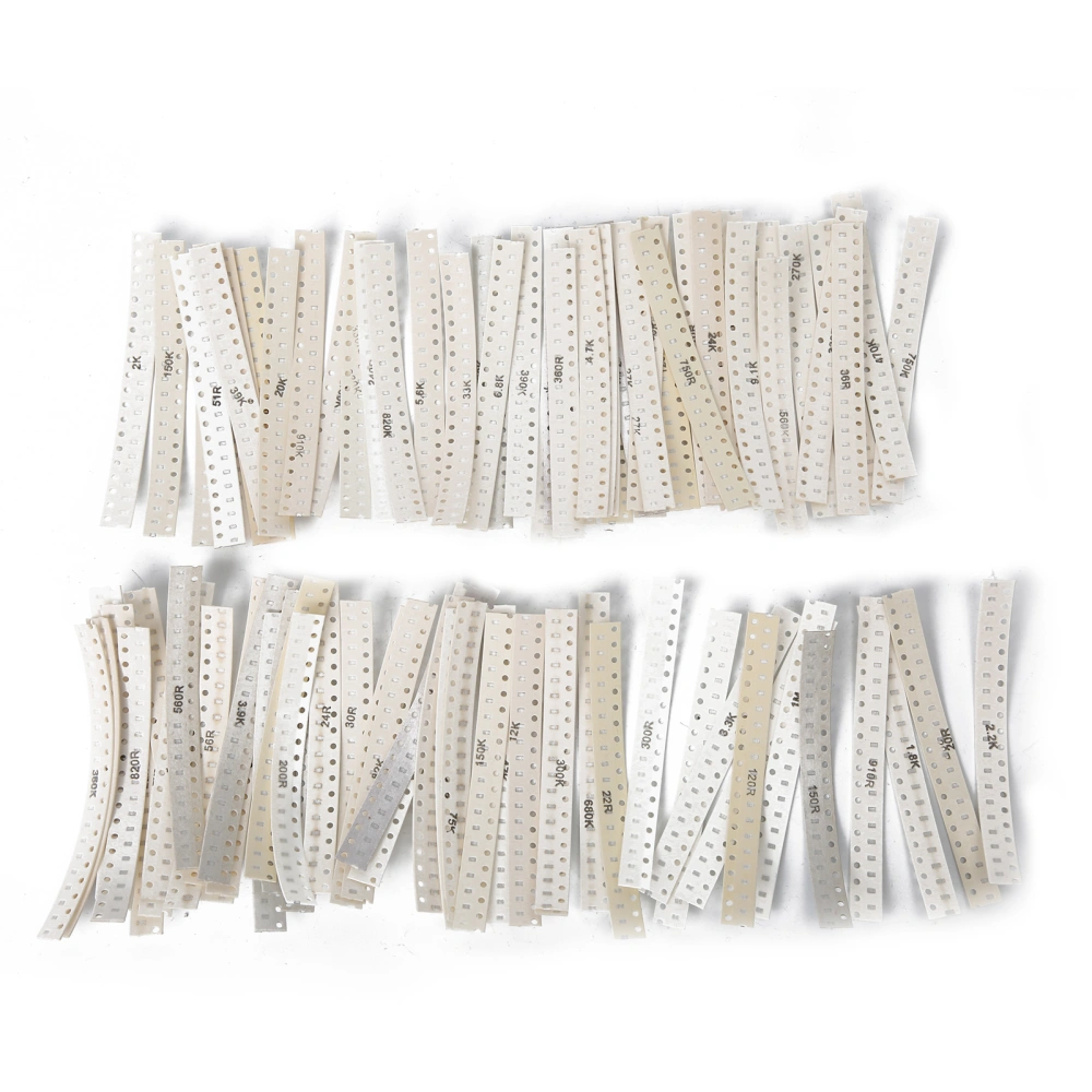 1800Pcs 1/10W 90 Values 0603 SMD Chip Resistors Sample 1% Resistors Set Assortment Components Kit