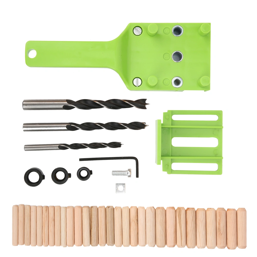 38Pcs/Set Woodworking Straight Drill Hole Locator Carpentry Drilling Guide Hand ToolsGreen