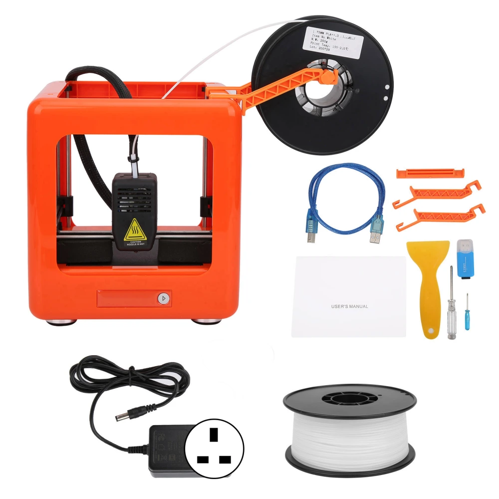 3D Printer Set Desktop Full Assembled High Accuracy for Windows XP/7/8/10 32bit/64bitUK Plug 110‑240V