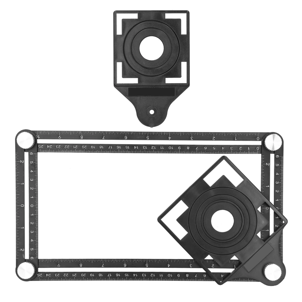 Multi Angle Ruler 4‑Fold Opening Positioning Wall Floor Tiles Universal with Hole Locator