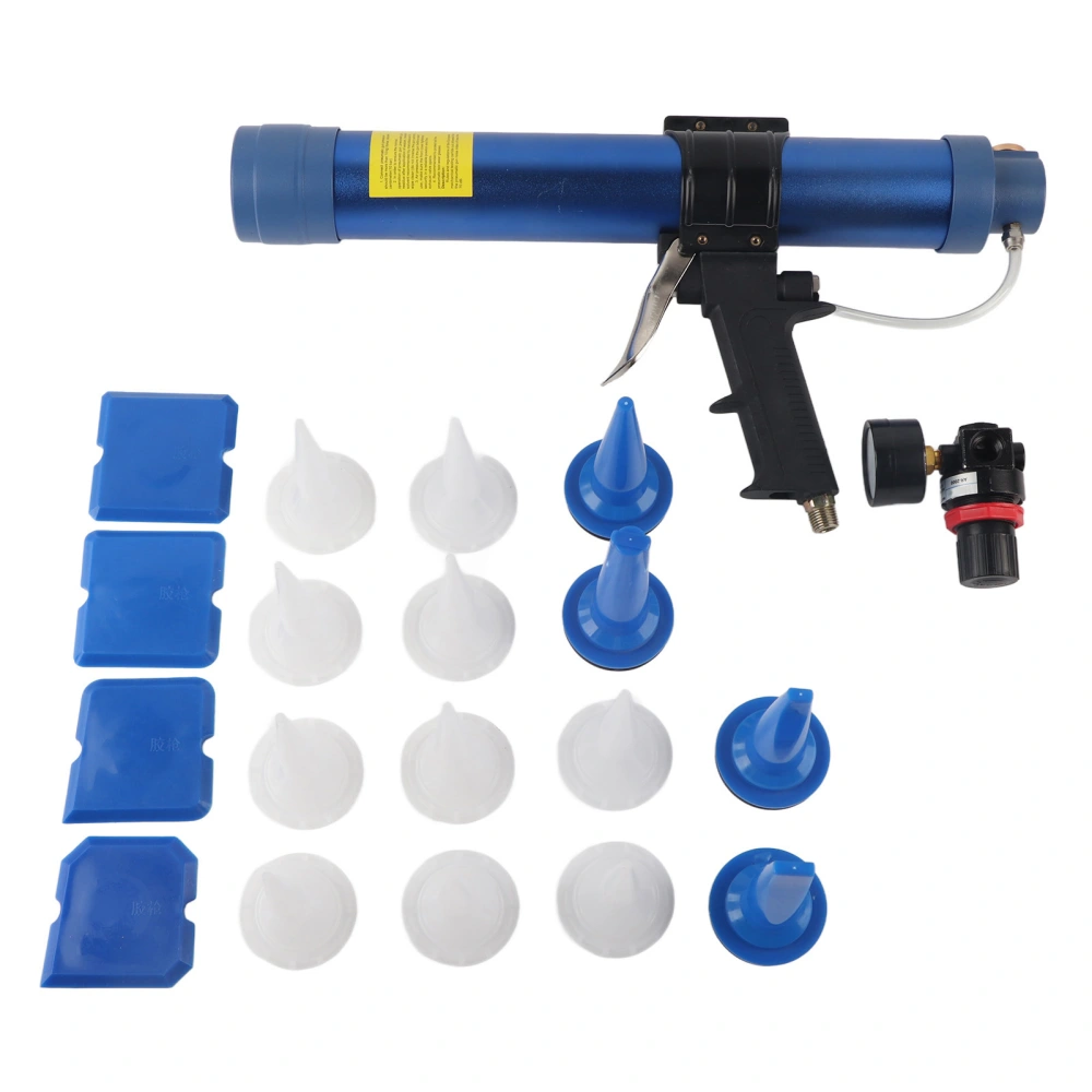 Pneumatic Glass Glue Caulk Gun Caulking Cartridge Air Applicator Tool 6Bar 500ml British Type