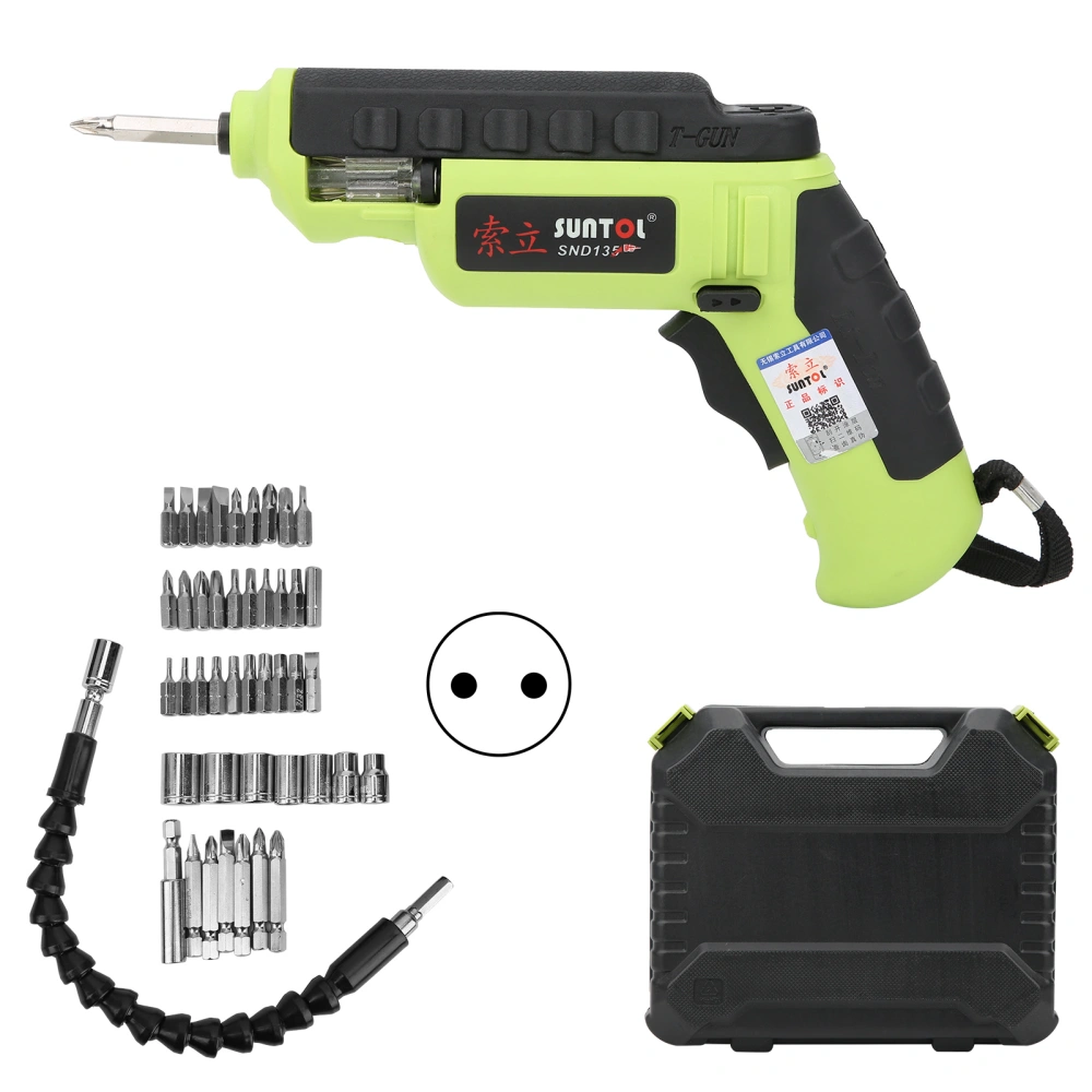 Electric Screwdriver LED Cordless Drill Kit Pistol Type Charging Rechargeable Screw 1500mAhEU Plug AC220V