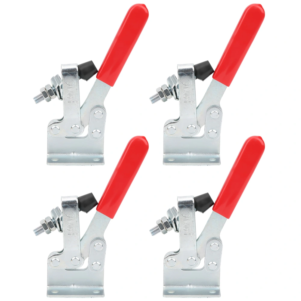 4Pcs Quick Toggle Clamps Plate Fixed Straight Shank Vertical Grinding Workholding Tools