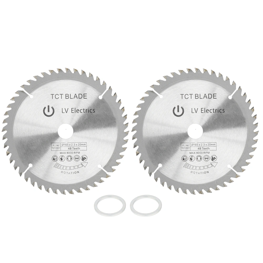 2Pcs 6in Circular Blade Cutter Cutting Disc Carbide Tipped Woodworking Saw Wed 48 Teeth