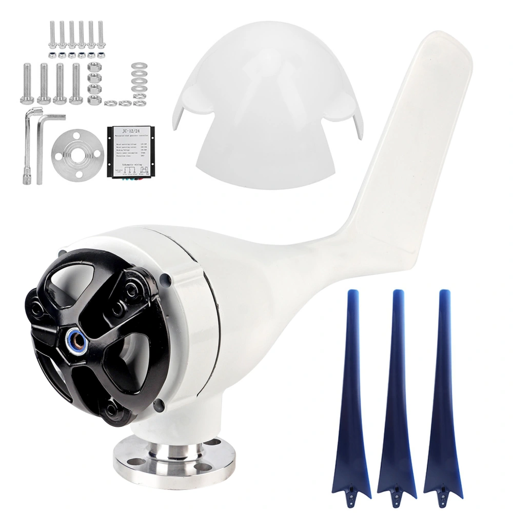 300W Wind Turbines Generator Kit 3 Blade Aerogenerator with Controller Accessory Blue 12V